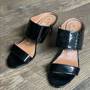 Calvin Klein Women's Black Slide Sandals